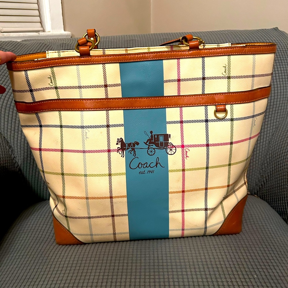 Multicolor Coach Tote